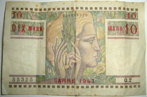 10 Mark Sarre type 1947