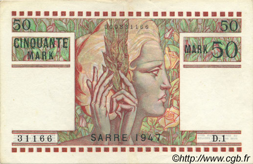 50 Mark Sarre type 1947