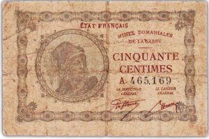 50 centimes Mines domaniales de la Sarre type 1920