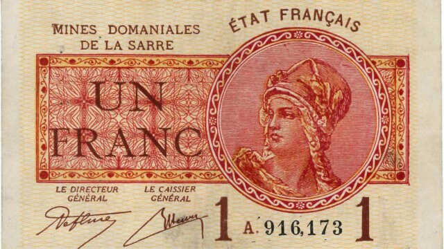 1 franc Mines domaniales de la Sarre type 1920