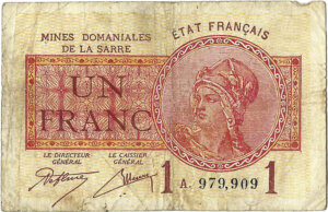 1 franc Mines domaniales de la Sarre type 1920