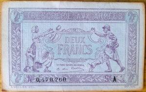 2 francs Trésorerie aux armées type 1917