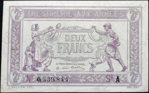 2 francs Trésorerie aux armées type 1917