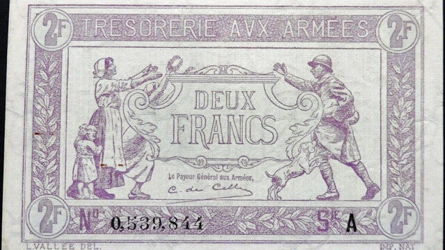 2 francs Trésorerie aux armées type 1917