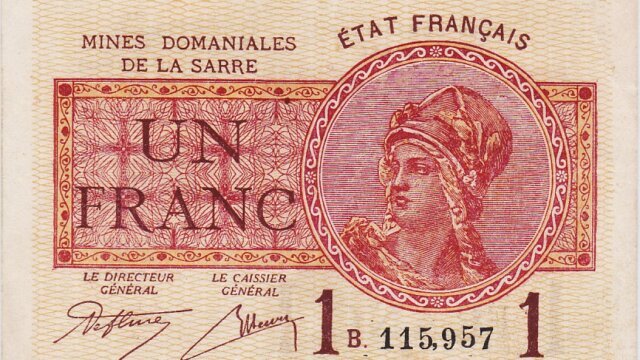 1 franc Mines domaniales de la Sarre type 1920