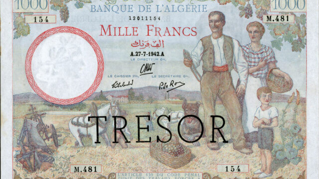 1000 francs Algérie type 1943