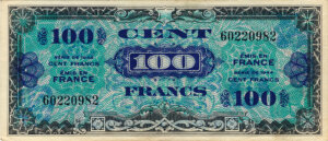 100 francs Drapeau type 1944