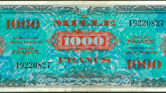 1000 francs Drapeau type 1944