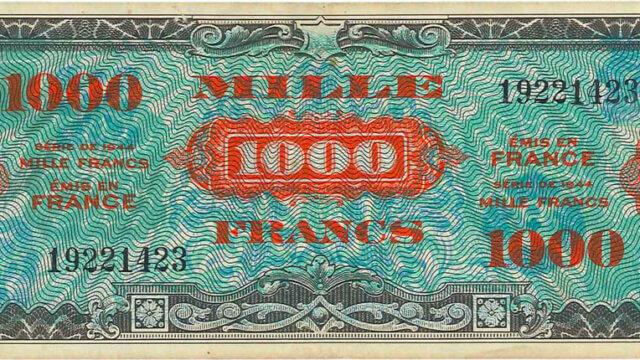 1000 francs Drapeau type 1944