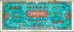 1000 francs Drapeau type 1944