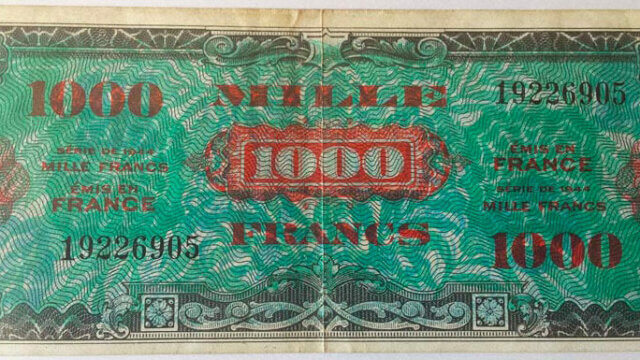 1000 francs Drapeau type 1944