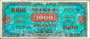 1000 francs Drapeau type 1944