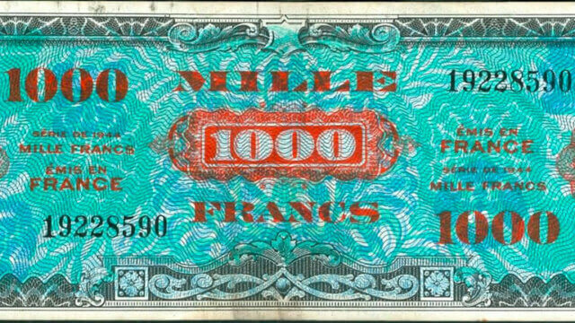 1000 francs Drapeau type 1944