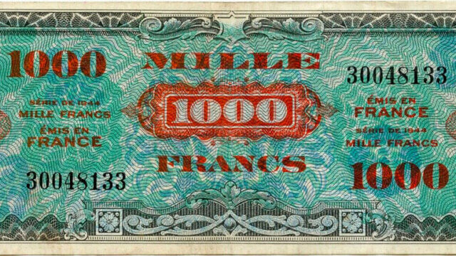 1000 francs Drapeau type 1944