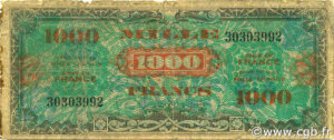 1000 francs Drapeau type 1944