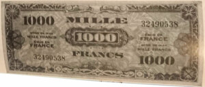 1000 francs Drapeau type 1944