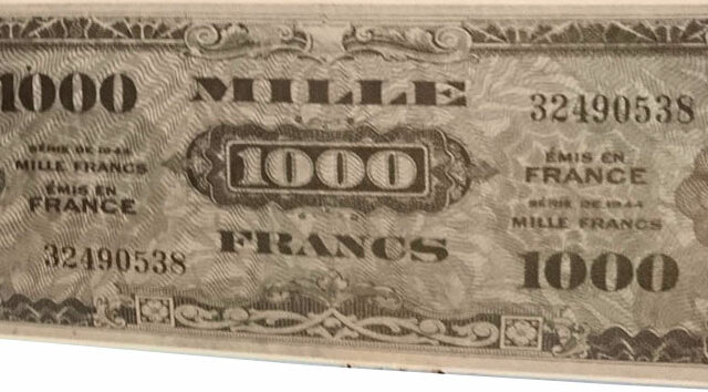 1000 francs Drapeau type 1944