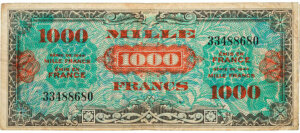 1000 francs Drapeau type 1944