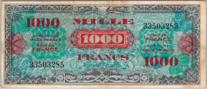 1000 francs Drapeau type 1944