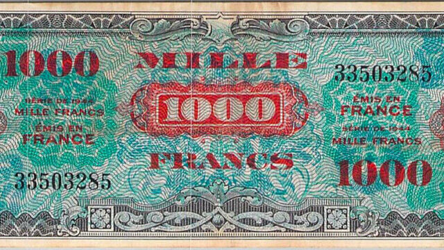 1000 francs Drapeau type 1944