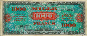 1000 francs Drapeau type 1944