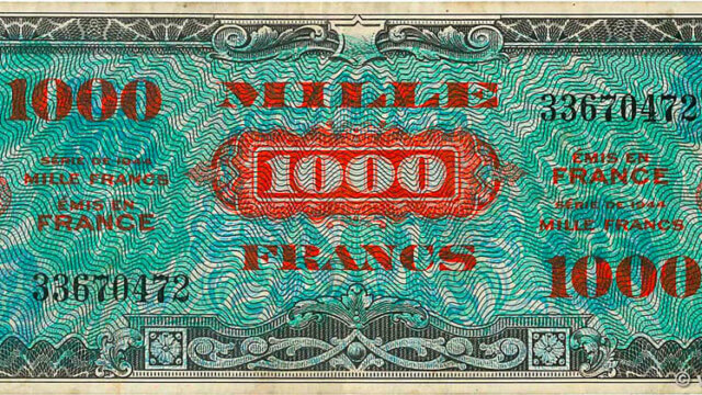 1000 francs Drapeau type 1944