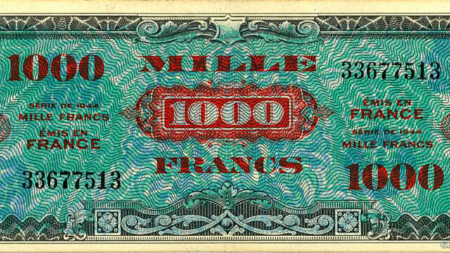 1000 francs Drapeau type 1944