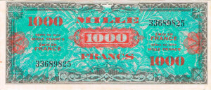 1000 francs Drapeau type 1944