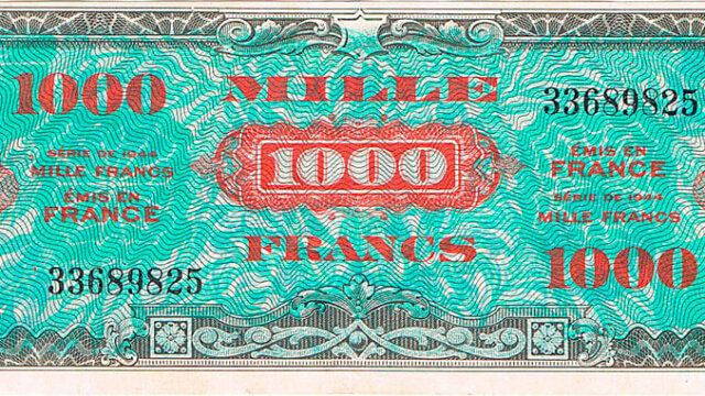 1000 francs Drapeau type 1944