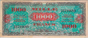 1000 francs Drapeau type 1944