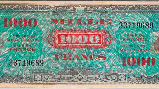 1000 francs Drapeau type 1944