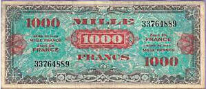 1000 francs Drapeau type 1944