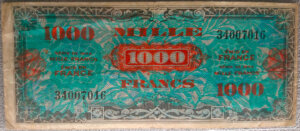 1000 francs Drapeau type 1944