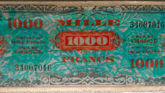 1000 francs Drapeau type 1944