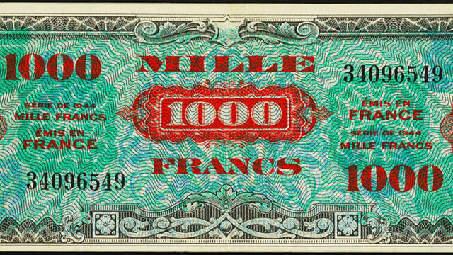 1000 francs Drapeau type 1944