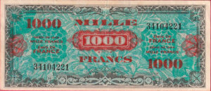 1000 francs Drapeau type 1944