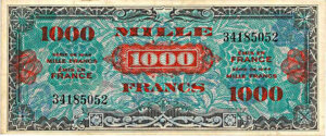 1000 francs Drapeau type 1944