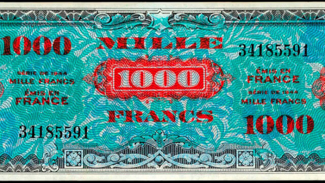 1000 francs Drapeau type 1944