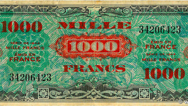 1000 francs Drapeau type 1944