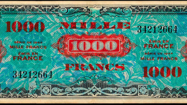 1000 francs Drapeau type 1944