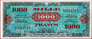 1000 francs Drapeau type 1944