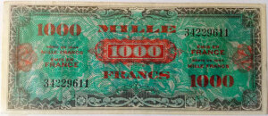 1000 francs Drapeau type 1944