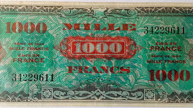 1000 francs Drapeau type 1944