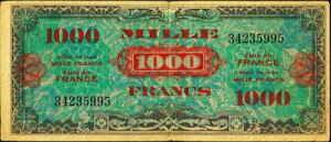 1000 francs Drapeau type 1944