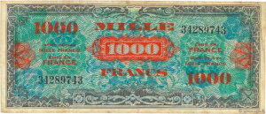 1000 francs Drapeau type 1944