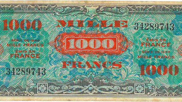 1000 francs Drapeau type 1944