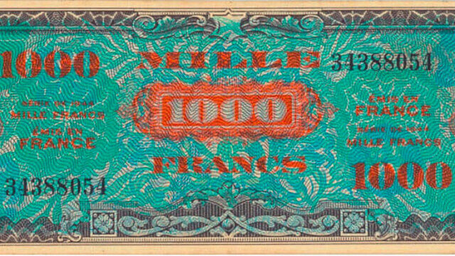 1000 francs Drapeau type 1944