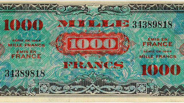 1000 francs Drapeau type 1944