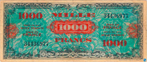 1000 francs Drapeau type 1944