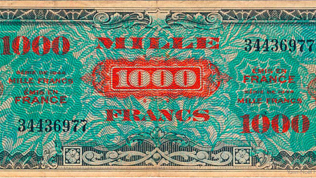 1000 francs Drapeau type 1944